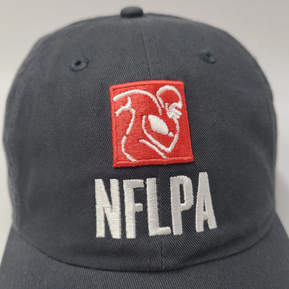 NFLPA Hat Strapback Fanatics Grey Red White NFL Players Association Football Men